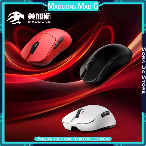 FGG MADLIONS MAD G PRO Wireless Mouse Ultra Lightweight PAW3395 8k Low Latency Ergonomics Computer G