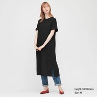 Uniqlo 絲光棉長洋裝 (短袖)