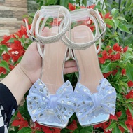 GUỐC NỮ 7 PHÂN CỰC XINH NƠ ĐÍNH ĐÁ MÀU BẠC