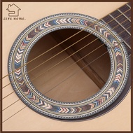 YELGIRL 6PCS Guitar Sound Hole Inlay, Wood Material Pattern design Guitar Soundhole Rosette, Vintage