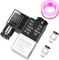 TAILONZ PNEUMATIC 1/8 Inch BSP 24V 2-Way Normally Closed Electric Air Solenoid Valve 2V025-06 Juncti