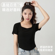 t shirt woman Genuine Women's Short Sleeve U-Neck T-Shirt - Slim Fit Summer Wear