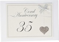 White Cotton Cards 35th Wedding Anniversary Heart Photo Album LLA35T
