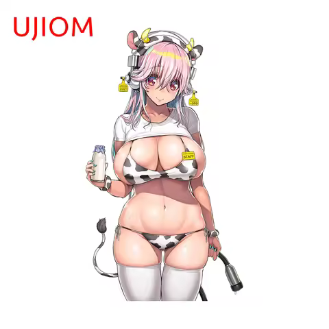UJIOM Hentai Cow Suit Super Sonico Wall Sticker Bikini Big Boobs Unique Graphics Decal Creative Pers