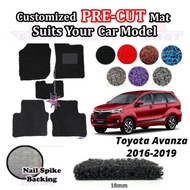 TOYOTA AVANZA 2016-2019 18MM Customized PRE CUT Carpet Car Karpet Car Coil Floor Mat