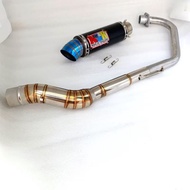 NLK Exhaust black 1set pipe elbow for Sonic150 raider 150 Rs150 Exciter 150 Y15zr Fz150i Lc135 Spark