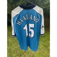 Top quality 1999/01 Manchester City home retro jersey, Haaland #15