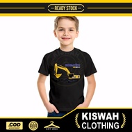 Children's T-shirt Excavator T-shirt Komatsu HB365-1 Heavy Equipment Operator Distro T-shirt