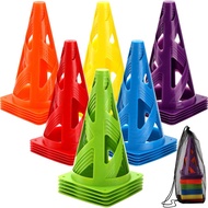ZEAYEA Agility Training Sports Cones, 30 Pack, 9 Inch Soccer Cones with Carry Bag, Basketball Traini