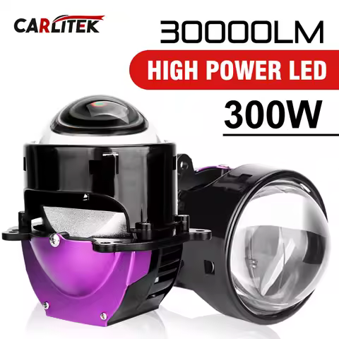 12+6pc Chips 3.0 Bi Led Projector Lenses Headlight For Hella 3R G5 6000K White Color Universal Car H