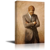 Portrait of John F Kennedy Inspirational Famous People Series Giclee Print Canvas Wall Art