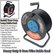 Heavy Duty 3 Core Wire Cable Reel For Home And Industrial Usage Electrical Wire