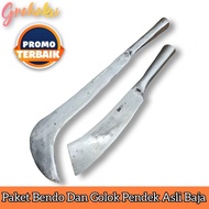 Paket Golok Bendo Ringan  Baja Dan Golok Potong Kayu - Bendo Murah Baja Ringan Super Tajam Dan Golok