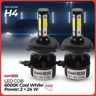TaffLED X7 Car Headlights LED COB Headlight H4 Cool White 2 PCS - 75818-4CN