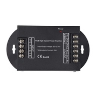 RGB High Speed Power Amplifier 24A Data Signal Repeater 3CH Channels for 5050 LED Lights Strip