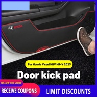 High quality for Honda Vezel HRV HR-V 2023 4pcs leather car styling car anti kick pad car interior a