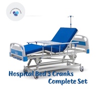 Hospital Bed with 3 Cranks Adjustable Height and Adjustable Backrest HEAVY DUTY and BRAND NEW