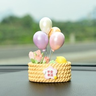 Safe Meaning Balloon Flower Basket Car Decoration Light Clay Balloon diy Simulation Flower Basket Ce