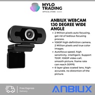 ANBIUX Webcam 130 Degree Wide Angle 1080P HD Auto Focus Webcam With Mic For PC Laptop (Xiaovv)