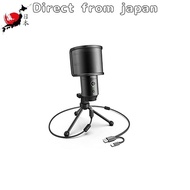 FIFINE USB Condenser Microphone PC Microphone Prestige Microphone Unidirectional with earphone output jack USB-A/C split cable with pop guard One-touch mute YouTube Skype Discord Zoom Recording Game Live Voice Chat Live Streaming Telecommuting Telework we