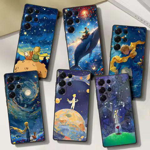 The Little Prince Case for Samsung Galaxy Note 9 20 Ultra 5G 10 Plus Black TPU Phone Cover J8 2018 J