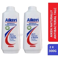 [ Bundle of 2 Bottles ] Aiken Antibacterial Talcum Powder 300g