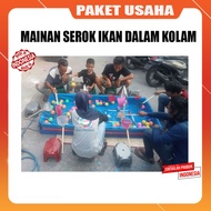 Paket usaha mainan pasar malam serokan ikan dalam kolam
