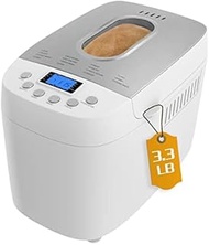 Davivy Bread Maker Machine 3LB with 2 Dough Kneading Paddles,15-in-1 Automatic Large Capacity Bread 