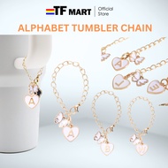 SUNDAYEROO Letter Charm Accessories For Tumbler Cup Initial Letter Personalized Cup Identification H