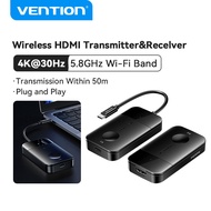 Vention Wireless Type C to HDMI Transmitter and Receiver 5.8GHz WiFi Band 4K 30Hz Output for Laptop 