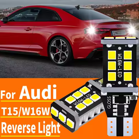 W16W T15 921 LED Reverse Light Backup Lamp white Red Orange For Audi A3 8P A4 B8 B9 A6 C6 C7 S4 S6 S