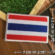 ธงชาติไทย Thailand ตัวรีดแบบปัก อาร์มปัก ตัวรีดติดเสื้อ ตัวรีด ติดกระเป๋า ติดหมวก ติดแจ๊คเก็ต Badge Iron on Embroidered Patch
