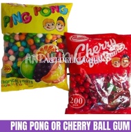 90s Bubble Gum Choose 1 pack ONLY ( Ping pong Fruity Candy or Cherry Ball Gum) 100pcs Per pack.