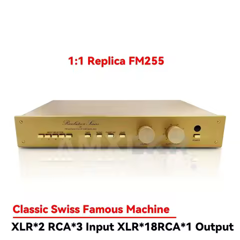 AMXKER FM255 1:1 Replica of Swiss Classic Circuit Audiophile-grade HIFI Preamplifier 2024 Latest Ver