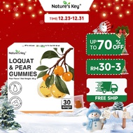 Nature's Key Loquat  Pear Gummies  Soothing Throat Support Immune Defense Pear Flavor  Sugar-Free Ki
