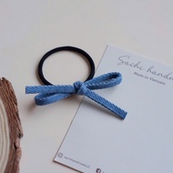 Sachi Handmade • denim bow hair tie/hair tie