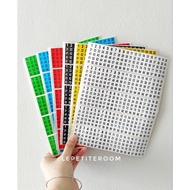 1-100 NUMBER STICKERS NUMBER STICKER/S