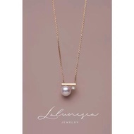 日本akoya珍珠项链 平衡木吊坠 极光海水珍珠 OL时尚单珠平衡项链Japanese akoya pearl necklace balance beammpttism3j13.my20250114