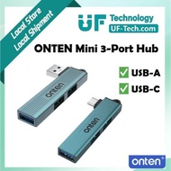 ONTEN Mini USB-C/USB-A to 3-Port Hub (1xUSB3.0 + 2xUSB2.0) OTN-UC51/OTN-US51