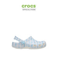 CROCS รองเท้าลำลองเด็ก KIDS GINGHAM CLASSIC CLOG รุ่น 210988-16S - WHITE/BLUE