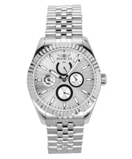 [Creationwatches] Invicta Specialty GMT Stainless Steel Silver Dial Quartz 49534 Men's Watch