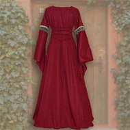EEQ Plus Size Dress For Women Formal Wedding Dress For Ninang Sale Women'S Vintage Celtic Medieval Floor Length Renaissance Gothic Cosplay Dress Polyester (Green)