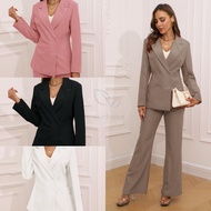 SUNBALEE SUIT-17 SUIT Blazer Set Long Pants Sold As A Slim Fit Korean Style Collar blazer woman