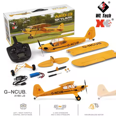 A160 WLtoys XKS 2.4G RC Plane 650mm Wingspan Brushless Motor Remote Control Airplane 3D/6G System Fo