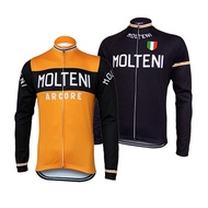cycling jersey long sleeve pro team winter fleece or thin retro molteni cycling clothing  Maillot Ci