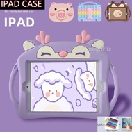 Handle IPad 7th Generation Case with Pen Holder for Kids Cartoon Cute IPad Mini 6 Air 5 4 3 2 1 Cover Ipad 10.2 10.9 Pro 9.7 10.5 11 Inch Case Ipad 10th 9th 8th 6th 5th Gen Casing