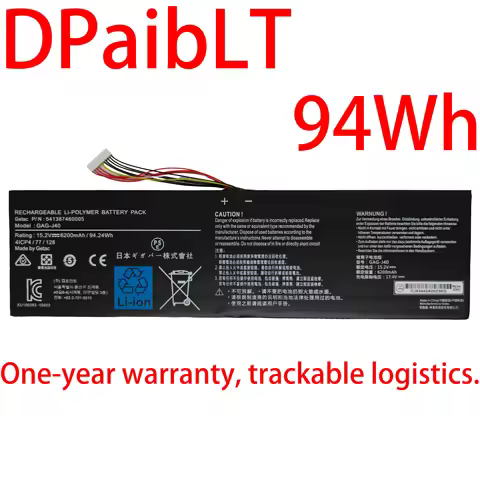 DPaibLT 94Wh GAG-J40 LAPTOP BATTERY For Gigabyte Aero 14 15 17 15X 15W 15S V7 K7 V8 X8 W9 Y9 XB XA P