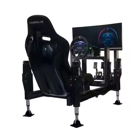 CAMMUS Racing Simulator Accessories F1 Game Cockpit Seat Bracket Aluminium Gaming Chair with Screen 