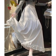 LAYER SKIRT WITH LACE and ruffles 78CM LONG - FEMININE, EASY TO MATCH, WEAR BEAUTIFULLY IN EVERY TIM