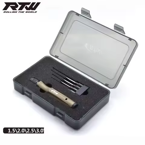 RTW 5 in 1 Hex Phillips Screwdriver Repairing Tool 1.5/H2.0/H2.5/H3.0mm/PH1 holder head High speed s